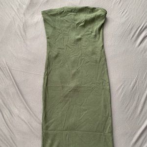 Green midi dress
